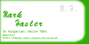 mark hasler business card